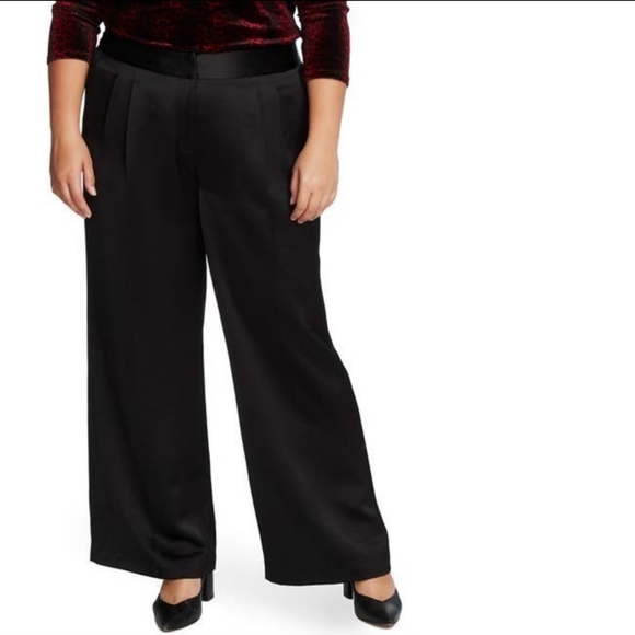 Vince Satin Textured Flared Leg Pants 24 - Picture 1 of 2